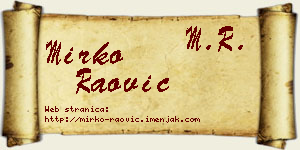 Mirko Raović vizit kartica